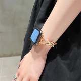 Metal Steel Strap For Apple Watch Series 9 8 7 6 SE 4 5 45/44/42mm Luxury Glitter Diamond Bracelet IWatch Ultra2 49mm 40mm 38mm