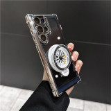 Shockproof Airbags Armor Magnetic Transparent Case for Samsung Galaxy S24 Ultra S23 Fe S22 Plus A54 A34 A15 A25 A35 A55 A53 5G