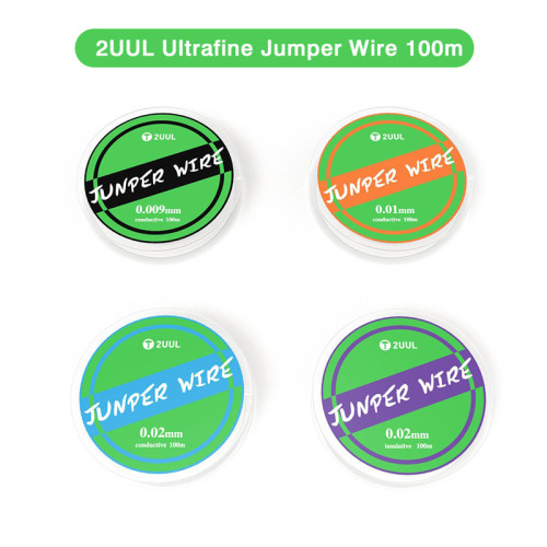 2UUL Ultrafine Jumper Wire 100m FX-001 0.01mm FX-0009 0.009mm FX-002 0.02mm Conductive/FX-002A 0.02mm Insulative