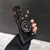 Shockproof Airbags Armor Magnetic Transparent Case for Samsung Galaxy S24 Ultra S23 Fe S22 Plus A54 A34 A15 A25 A35 A55 A53 5G
