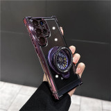 Shockproof Airbags Armor Magnetic Transparent Case for Samsung Galaxy S24 Ultra S23 Fe S22 Plus A54 A34 A15 A25 A35 A55 A53 5G