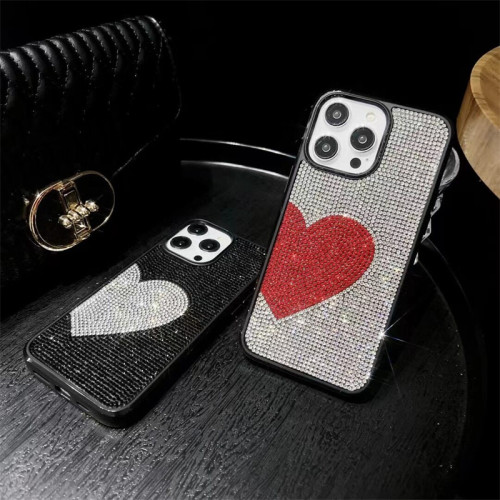 For iPhone 15 Plus 14promax Flash Diamond Couple Phone Case For iPhone 14 13 12 Pro Max 13promax Fashion glitter TPU Back Cover