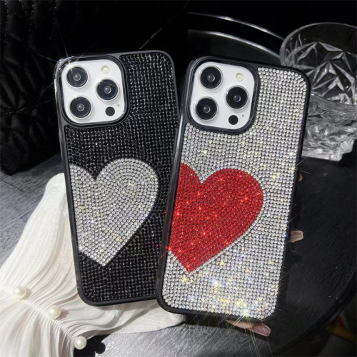 For iPhone 15 Plus 14promax Flash Diamond Couple Phone Case For iPhone 14 13 12 Pro Max 13promax Fashion glitter TPU Back Cover