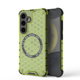 Wireless Charging Magnetic Case For Samsung Galaxy S23 S24 Plus Ultra A35 A55 5G S23FE 2in1 Honeycomb Hybrid Rubber Candy Cover