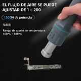 SUGON 8620DX PRO 1300W Hot Air Rework Station Microcomputer Temperature Control BGA Rework Station Curved Nozzle Welding Repair