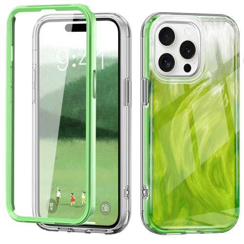 Full Screen Cover Clear Phone Case For iPhone 14 13 Pro Max 12 15 Marble Rugged Transparent Case Hard Shockproof Phone Protect