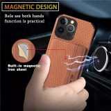 Carbon Fiber Magnetic Wallet Card Holder Case for IPhone 17 Air 16 15 14 13 11 Pro Max 12 Mini X XS XR 8 7 Plus 3 SE 2022 IPhone15 Cover