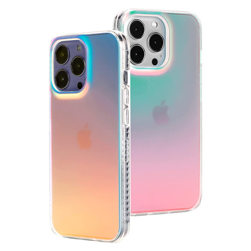 Luxury Matte Laser Gradient Clear Case for IPhone 15 14 13 11 Pro Max 12 Mini XS XR X Plus 15Pro Fluorescent Iridescent Cover