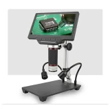 AiXun DM21 DM23 5X-528X Industry Level With 7 inch HD Digital Measurement Video Microscope For Phone BGA PCB Soldering Repair Tool