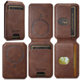 PU Leather Magsafe Phone Case Magnetic Card Holder for iPhone 15 14 13 12 11 Pro Max Phone Bank ID Card Slots Wallet Bags Cover