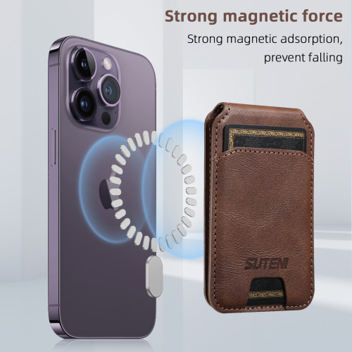 PU Leather Magsafe Phone Case Magnetic Card Holder for iPhone 15 14 13 12 11 Pro Max Phone Bank ID Card Slots Wallet Bags Cover