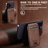 PU Leather Magsafe Phone Case Magnetic Card Holder for iPhone 15 14 13 12 11 Pro Max Phone Bank ID Card Slots Wallet Bags Cover