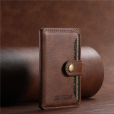 EUCAGR Leather Wallet Case For iPhone 15 Pro Max Magsafe Wireless Charging For iPhone 14 13 12 Card Holder with MagSafe Magnet