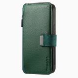 For iPhone  17 Air 16 15 14 13 12 11 XS Max XR 8 7 6 Plus Wallet Case, Zipper Storage Design, Detachable Magnetic Flip Folio Cover