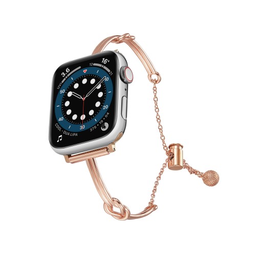 Suitable for AppleWatch strap iWatch 3/4/5/6/7/8SE metal knot bracelet strap