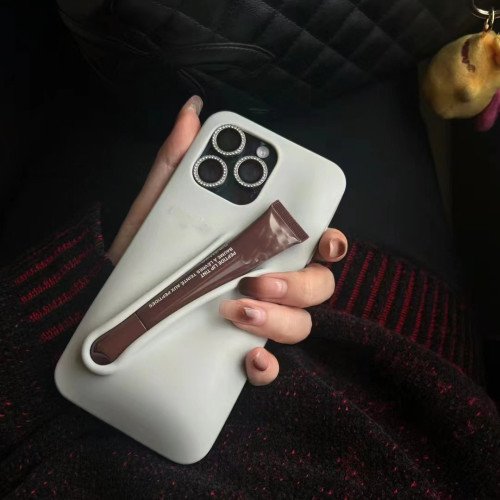 Case For iPhone 15 Pro Max Cases iPhone 14 Cases Lip Gloss Lipstick Lip Balm 3D Make-Up Silicone Case For iPhone 13 12 11 Cover