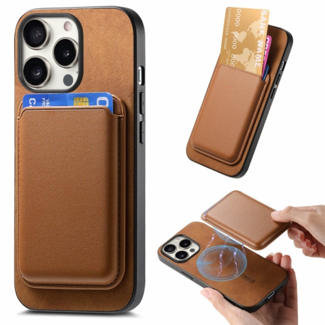 Magnetic Wireless Charging Wallet  with Card Holder Phone Case for IPhone 17 Air 16 15 14 13 12 11 Pro Max XS XR 7 8 Plus Leather Cover