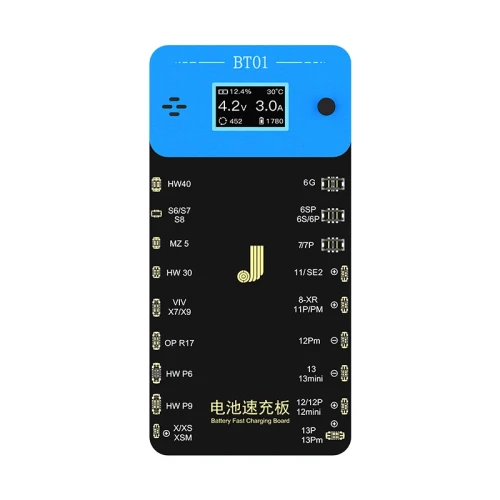 JCID JC BT01 Battery Charger for iPhone 6 7 8 X 11 12 13 Pro Max Anzor Cell Phone Battery Activation Panel Maintenance Tool