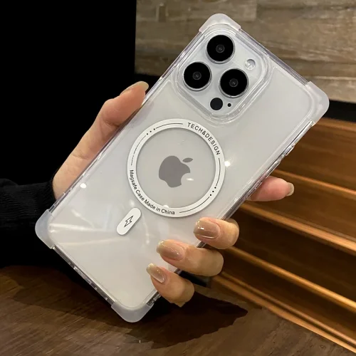 4 corner airbag shockproof magsafe wireless charging case For iPhone 16 15 14 13 12 11 Pro Max  XSMAX X/XS magnetic matte hard back phone cover