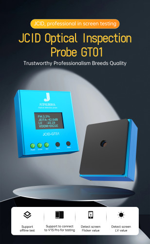 JCID GT01 Phone Screen Tester Optiocal Detection Probe Auto Recognization of TFT FOG Screen and Original OLED Screen for iPhone