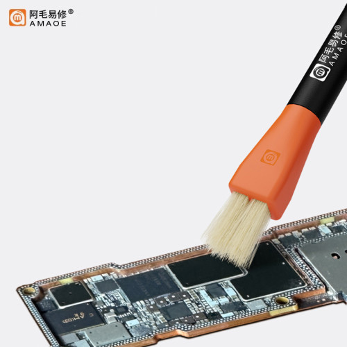 AMAOE Double-Head Replaceable ESD Safe Brush for iPhone iPad Samsung Computer Motherboard PCB CPU IC Cleaning Repair Tools