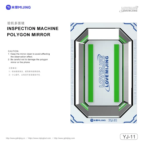 Mijing YJ-11 Inspection Machine Polygon Mirror for IPhone Mini-Pro Max Models Mobile Phones Multifunctional Repair Hand Tools