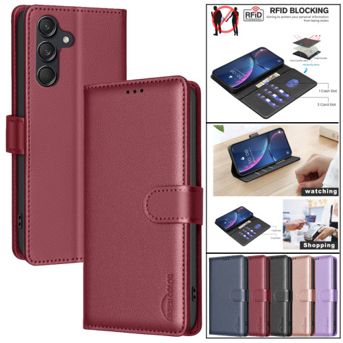 S24 Anti-theft Flip Case for Samsung Galaxy S24+ Phone Case for Samsung S 24 S23 Plus S24 Ultra S23+ S23FE Leather Protect Funda