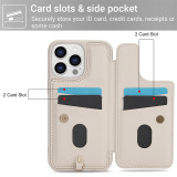Crossbody Cards Solt Wallet Leather Case For iPhone 17 Air 16 15 Pro Max 14 13 12 11 XR XS 7 8 Plus SE 2022 3D Flower Wrist Strap Cover