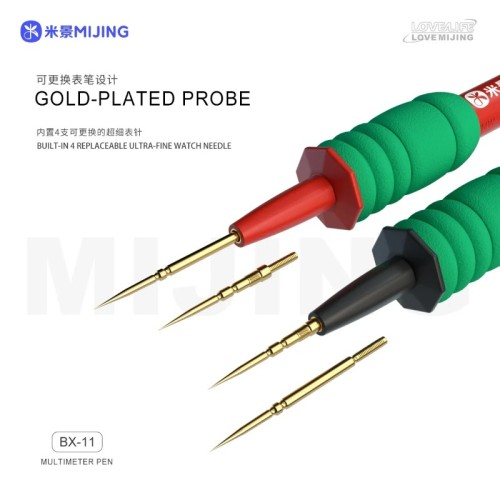MIJING BX-11 Universal Digital Multimeter Pen Meter Thread Extra Pointed Steel Needle Safe CLASS 20A 2000V Test Wire Repair Tool