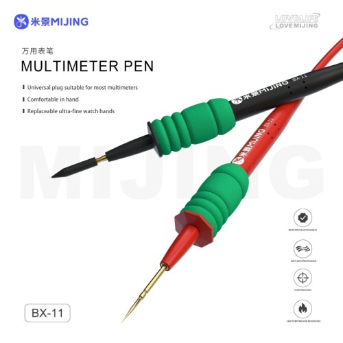 MIJING BX-11 Universal Digital Multimeter Pen Meter Thread Extra Pointed Steel Needle Safe CLASS 20A 2000V Test Wire Repair Tool