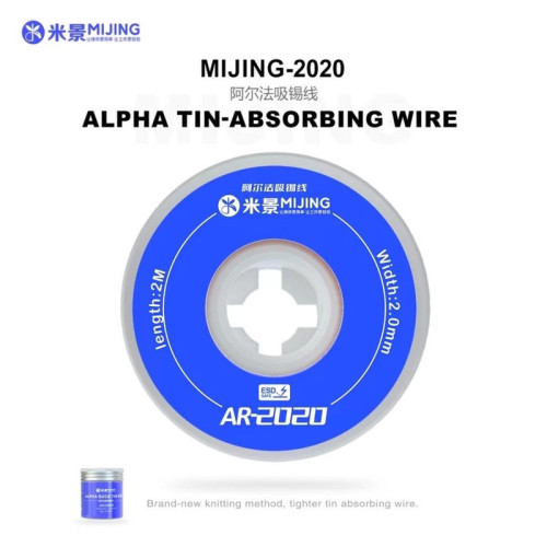 MiJing Alpha Tin-Absorbing Wire AR-2015 AR-2020 5pcs One Pack Mobile Motherboards Chips Cleaner Repair Tool