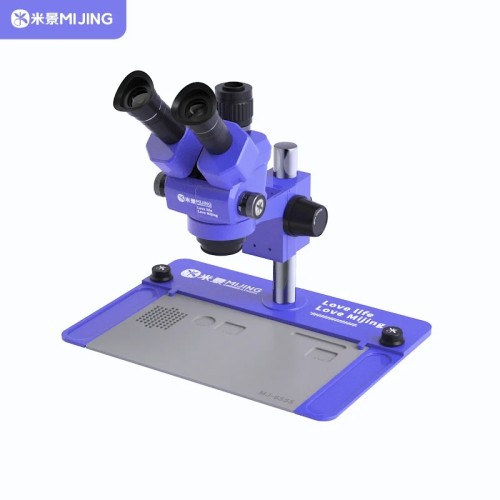 Mijing MJ-6555 Trinocular Microscope Comes with Silicone Pad for Mobile Phone Motherboard PCB Repair Microscope Magnify Tool