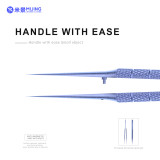 Mijing Anti-magnetic and anti-rust precision titanium alloy tweezers  pointed elbow Tweezers For Picking Tools Anti-slip