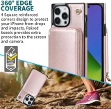 Lanyard Leather Zipper Wallet Card Phone Case for iPhone 17 AIr 16 15 14 Pro Max 13 12 Mini 11 XS XR X SE 2022 8 7 6 Plus Flip Stand Cover