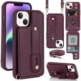 Crossbody Lanyard Leather Wallet Card Phone Case for iPhone  17 Air 16 15 Pro Max 14 Plus 13 12 11 X XR XS SE 2022 8 7 Wrist Strap Cover
