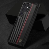 Carbon Fiber Leather Case for Samsung Galaxy S24 Ultra S23 S22 S21 FE + A15 A35 A55 A14 A24 A34 A54 A13 A33 A53 Shockproof Cover