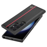 Carbon Fiber Leather Case for Samsung Galaxy S24 Ultra S23 S22 S21 FE + A15 A35 A55 A14 A24 A34 A54 A13 A33 A53 Shockproof Cover