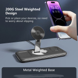3 in 1 Portable Wireless Charger Stand Dock For Apple Watch 8 7 AirPods iPhone 15 14 Plus 13 12 Foldable Fast Charging Station