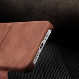 Skin PU Leather Card Slot Phone Case For iPhone 17 Air 16  12 13 14 15 16 Pro Max 14 15 Plus Top Bottom Empty Hard Shell