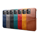 Leather Card Holder Back Phone Case For iPhone 17 Air 16 15 14 Plus 13 Mini 12 11 Pro Max 7 8 Plus SE 2020 6 6s Plus X XS XR Card Slot Cover