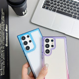 Gradient Armour Transparent Acrylic Phone Case for Samsung S23 S24 Ultra S22 Plus Air Cushion Bumper Shockproof Protection Cover