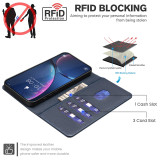 Business Cards Solt Wallet Flip Litchi Leather Case For Samsung Galaxy S24 Ultra S23 Plus S22 S21 A55 A15 A25 A35 RFID Bag Cover