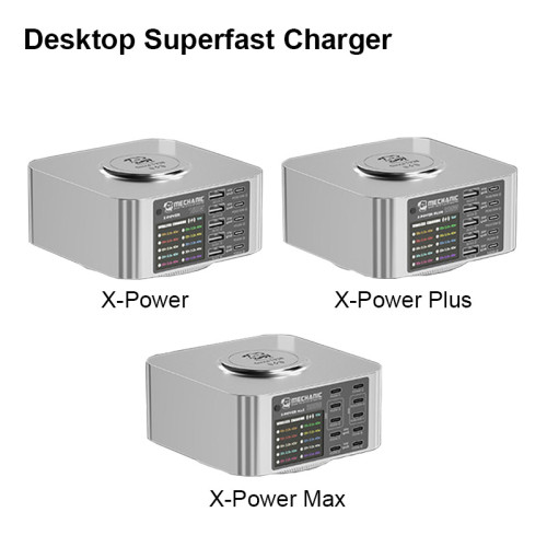 MECHANIC X-Power Plus Max Multi-port Charger Multifunctional Desktop Charging Station Fast Charging for Phone Tablet