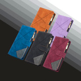 Wallet Line Splicing Zipper Leather Case For Samsung Galaxy S24 Ultra S23 Plus S22 S21 S20 FE A05s A14 A15 A34 A35 A53 A54 A55