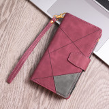 Wallet Line Splicing Zipper Leather Case For Samsung Galaxy S24 Ultra S23 Plus S22 S21 S20 FE A05s A14 A15 A34 A35 A53 A54 A55