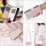 Long Lanyard Zipper Wallet Multi Card Case for Samsung Galaxy S24 Ultra S23 FE S22 S21 Plus Flip Leather Phone Bag Cover Coque