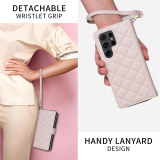 Long Lanyard Zipper Wallet Multi Card Case for Samsung Galaxy S24 Ultra S23 FE S22 S21 Plus Flip Leather Phone Bag Cover Coque