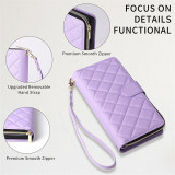 Long Lanyard Zipper Wallet Multi Card Case for Samsung Galaxy S24 Ultra S23 FE S22 S21 Plus Flip Leather Phone Bag Cover Coque