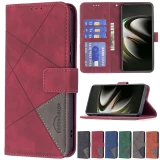 Wallte Capped Prism Card Magnetic Flip Leather Case For Samsung Galaxy S24 S23 FE S22 Ultra S21 Plus S20 S10 S9 Note 20 10 Lite