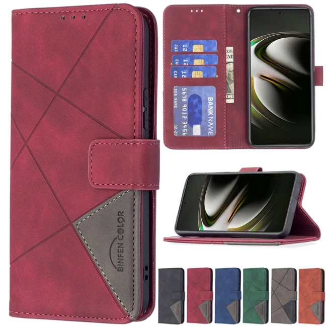 Wallte Capped Prism Card Magnetic Flip Leather Case For Samsung Galaxy S24 S23 FE S22 Ultra S21 Plus S20 S10 S9 Note 20 10 Lite
